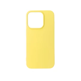 Premium szilikon tok, iPhone 16, Citromsárga