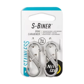 Nite Ize S karabiner #1 méret,  2 db fémszínű (SB1-2PK-11)