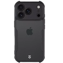 Tactical Quantum Stealth Apple iPhone 17 Pro hátlap tok, átlátszó/fekete