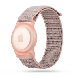Tech-Protect Nylon Apple Airtag / Airtag 2 tok szíjjal gyerekeknek, rózsaszín