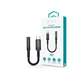 Devia Ipure Series Type-C/AUX 3,5 mm audió adapter - fekete