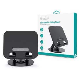 Devia 360°-ban forgatható asztali tablet/laptop tartóállvány - fekete