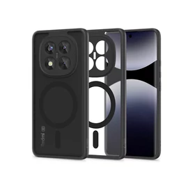 Tech-Protect Magmat Magsafe szilikon tok - Xiaomi Redmi Note 14 Pro 5G/Poco X7 5G - fekete/átlátszó