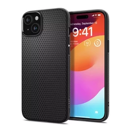 Spigen Liquid Air Apple iPhone 15 tok - Matt Black, (fekete)