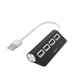 USB 2.0 HUB (4 DB USB PORT), Fekete
