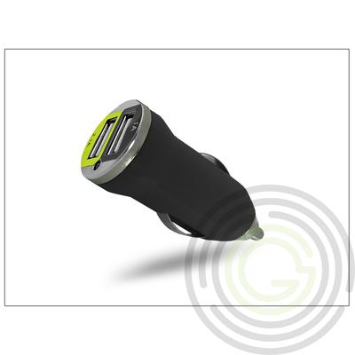 USB Dual micro szivargyújtó töltő adapter – 5V/1A+2,1A – fekete