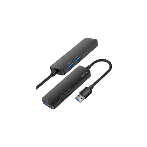 Astrum 1xUSB3.0, 2xUSB2.0, 1xSD, 1xTF HUB USB csatlakozóval fekete UH020