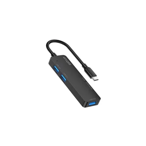 Astrum 1xUSB3.0, 2xUSB2.0, 1xSD, 1xTF HUB Type-C csatlakozóval fekete UH030