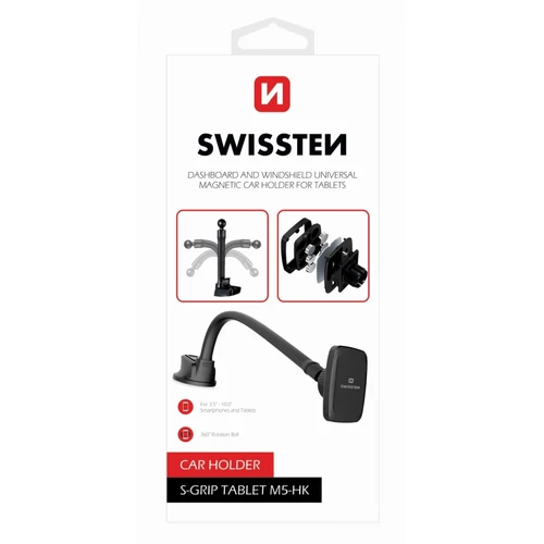 Swissten (M5-HK) mágneses autós tartó műszerfalra, szélvédőre