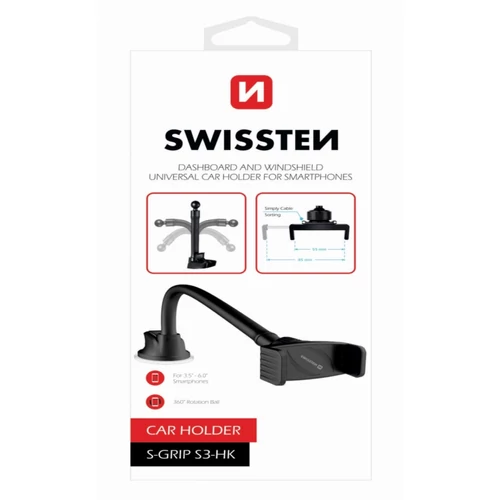 Swissten autós tartó szélvédőre / műszerfalra