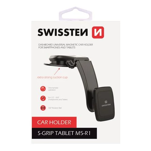 Swissten (M5-R1) mágneses autós tablet- és telefontartó műszerfalra
