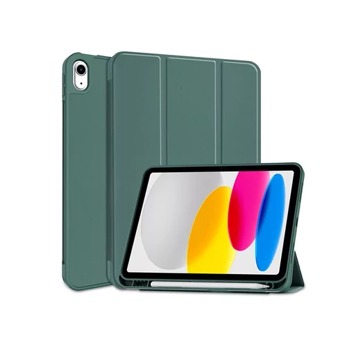 APPLE IPAD 10.9 (2022) TABLET TOK (SMART CASE) ON/OFF FUNKCIÓVAL, APPLE PENCIL TARTÓVAL - CACTUS GRE