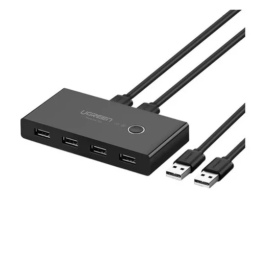 Ugreen KVM USB switch, 2x4 USB2.0, fekete