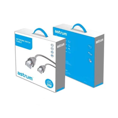 Astrum CAT5E Patch hálózati kábel 20 méter szürke NT220