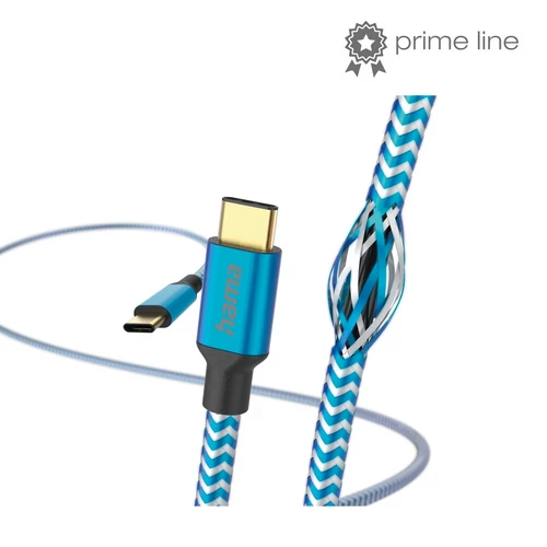 FIC E3 ADATKÁBEL USB TYPE-C - TYPE-C "REFLECTIVE" 1,5M, KÉK