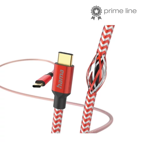 FIC E3 ADATKÁBEL USB TYPE-C - TYPE-C "REFLECTIVE" 1,5M, PIROS