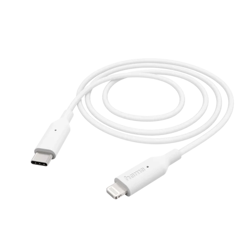 Hama Lightning - USB-C, 1M, fehér