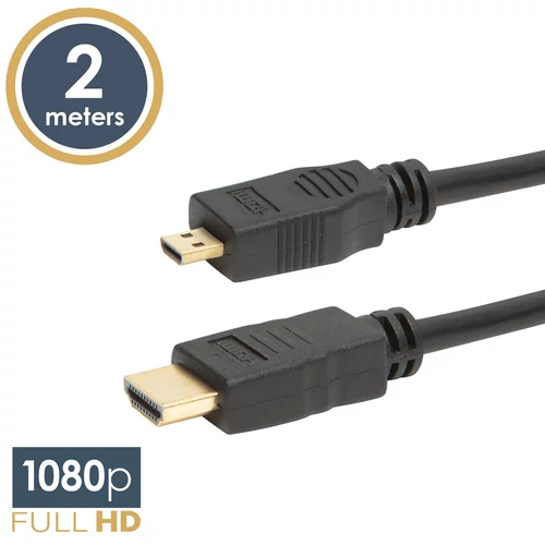 MicroHDMI kábel•2m·aranyozott csatlakozóval