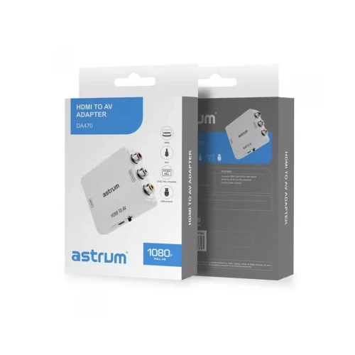 Astrum DA470 HDMI - AV CVBS adapter fehér (aktív)