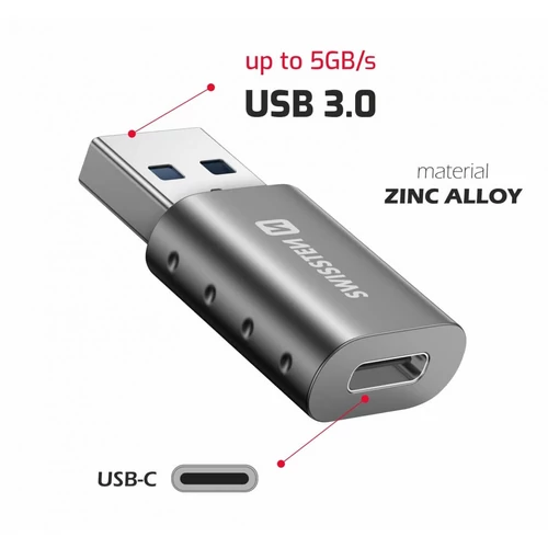 Swissten plug&play adapter USB-A to USB-C
