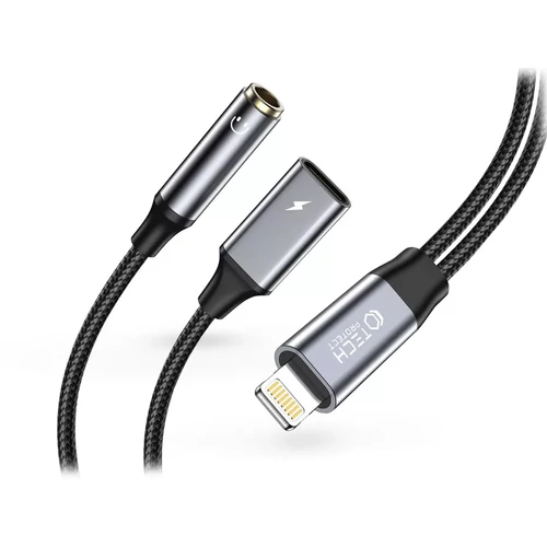 TECH-PROTECT LIGHTNING - 3,5 MM JACK + LIGHTNING ADAPTER
