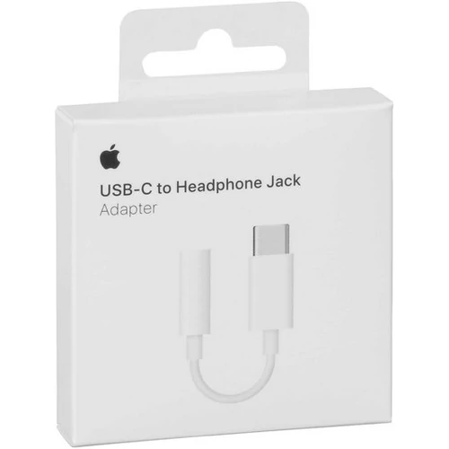 Apple Type - C - 3,5 mm-es jack gyári átalakító adapter fehér (MU7E2ZM/A)