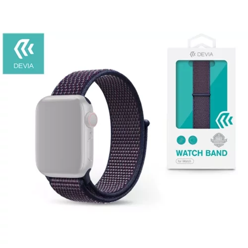 Apple Watch lyukacsos sport szíj - Devia Deluxe Series Sport3 Band - 38/40mm - indigo