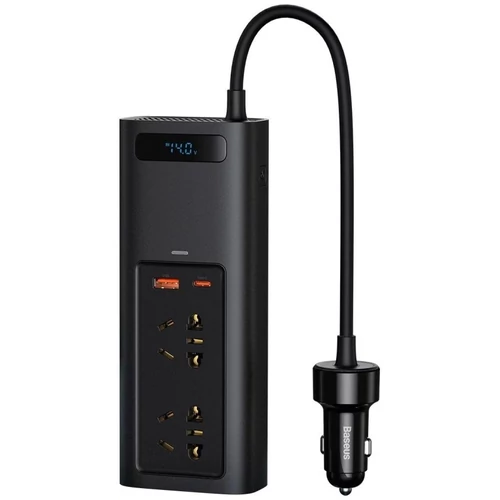 Baseus 150W, 220V, CN / EU autós inverter, fekete