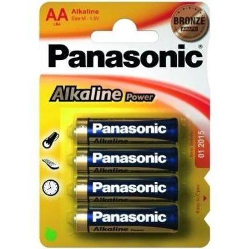 PANASONIC ALKALINE POWER tartós elem (AA, LR6APB, 1.5V, alkáli) (4db/cs)
