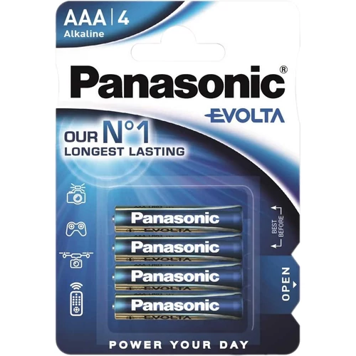 PANASONIC EVOLTA szupertartós elem (AAA, LR03EGE, 1.5V, alkáli) (4db/cs)