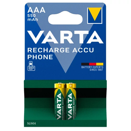 VARTA AAA, NiMH akkumulátor, mini ceruza, 550 mAh kapacitás, (2 db/cs)