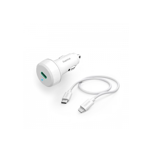 AUTÓS TÖLTŐ (PD) + LIGHTNING - USB TYPE-C ADATKÁBEL, 3A, 20W