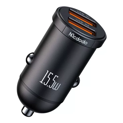 Mcdodo CC-2950 autós töltő, 2x USB, 15,5 W fekete