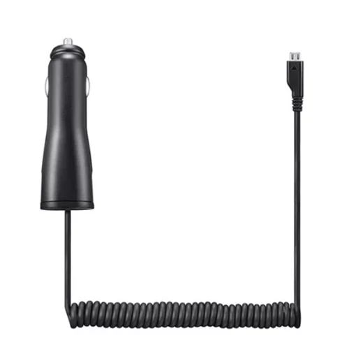 SAMSUNG MICROUSB AUTÓS TÖLTŐ, FEKETE (doboz nélküli, OEM)