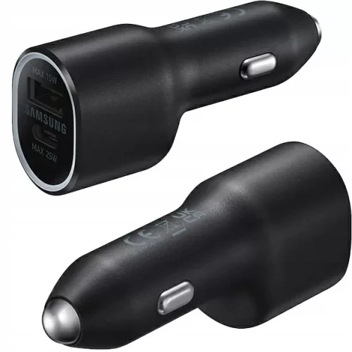 SAMSUNG AUTÓS TÖLTŐ USB A (15W) USB C (25W), FEKETE