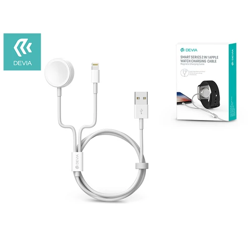 Devia mágneses töltőkábel Apple Watch órához (USB-A/Lightning)