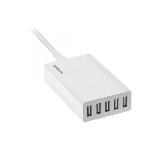Astrum CH500 5.0A hálózati töltő 5X USB-vel, 5X smart IC-vel A92550-Q max 25W