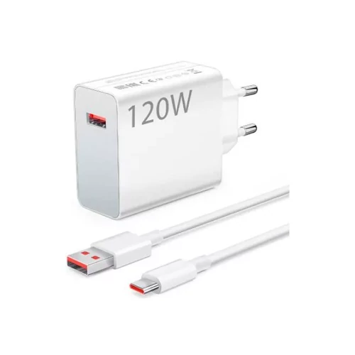 Xiaomi (BHR9462EU MDY-14-EE) HyperCharge gyári hálózati töltőfej 6A 120W + kábel