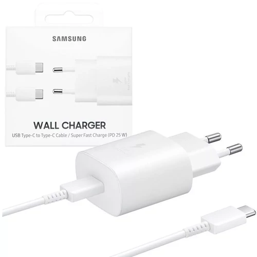Samsung EP-TA800XWEGWW gyári hálózati fehér gyorstöltő 3A + fehér gyári Type-C - Type-C kábel