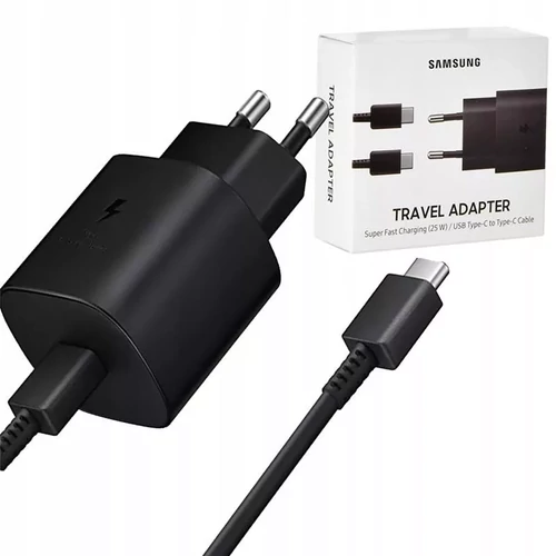 Samsung EP-TA800XBEGWW gyári hálózati fekete gyorstöltő 3A + fekete gyári Type-C - Type-C kábel