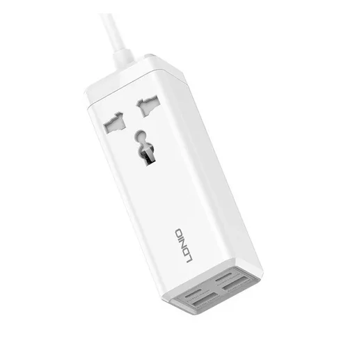 LDNIO hálozati töltő, 1x elosztó, 2xUSB, 1xType-C 2500W, fehér