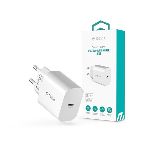 Devia GaN hálózati töltő adapter USB-C 30W