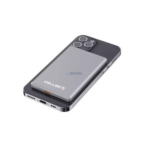 Slim mágneses (MagSafe) 5000 mAh, Szürke Külső akkumulátor / Power bank