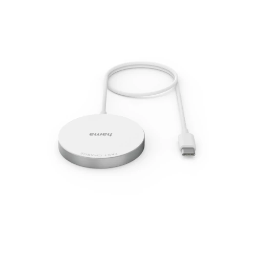 HAMA VEZETÉK NÉLKÜLI IPHONE TÖLTŐ "MAGCHARGE" 15W, FEHÉR