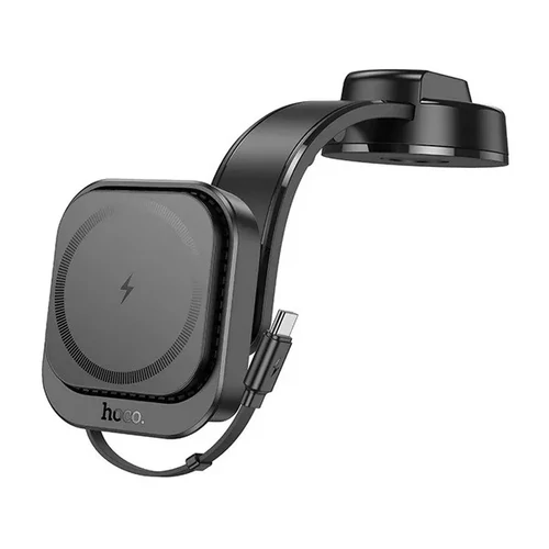 HOCO HW24 autós tartó (műszerfalra, 15W, wireless, gyorstöltő, 4.5-7" méret, MagSafe + Type-C tápkáb