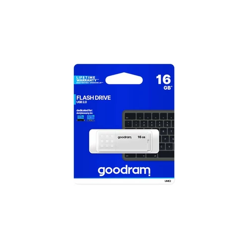 Goodram 16GB USB 2.0 fehér pendrive Artisjus matricával - UME2-0160W0R11
