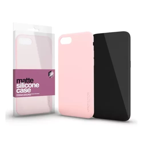Szilikon matte tok ultra vékony Púder pink Samsung S21 Ultra készülékhez (#122064)