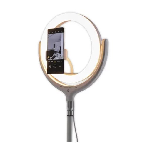 4smarts Ring Light LoomiPod álló fehér LED fény és Selfie-tripod, fehér