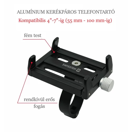 Swissten (BC2) alumínium kerékpáros telefontartó