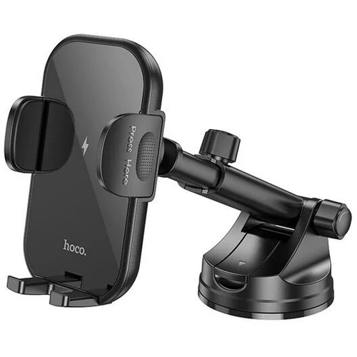 Hoco HW5 wireless autós tartó 15W, fekete szévédőre / műszerfalra